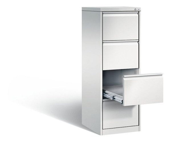 C+P archiefkast Acurado, H1357xB433xD590mm, kleur: lichtgrijs, handgreep, 12434-321 S10000