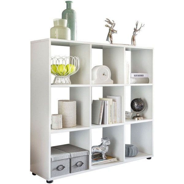 Wohnling Design boekenkast ZARA met 9 vakken wit 108 x 104 x 29 cm, WL5.275