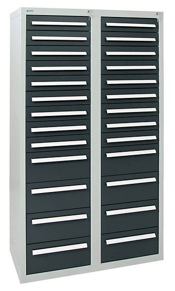 stumpf ladekast serie T-100 / 35-4, RAL 7035/7016, 26 laden (18x100, 8x200mm), 8154871