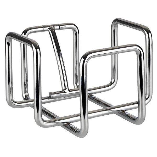 APS servethouder -HERO-, 14,5 x 14,5 cm, hoogte: 10 cm, verchroomd metaal, voor ca. 65 cocktailservetten, inclusief gewicht, 11767