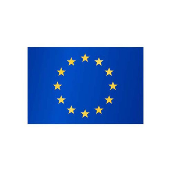 Stein HGS HGS Europese vlag, 120 x 200 cm (liggend formaat), met touw en lus, FlagTop 110 g/m², voor vlaggenmasten 7 m, zonder ajoursteek, 26708
