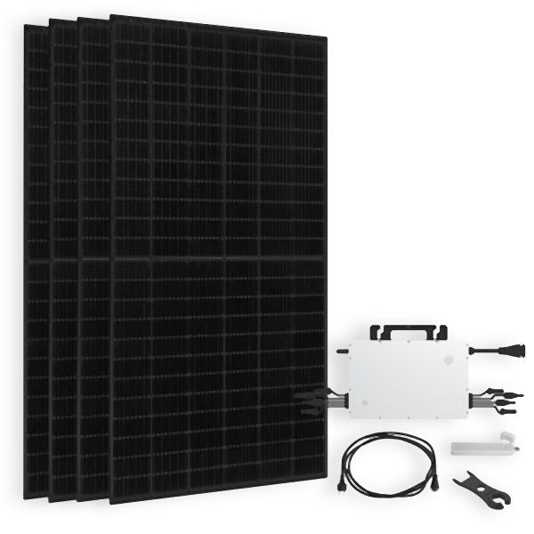 Offgridtec Solar-Direct 1800W HMS-2000-4T zonnesysteem Full Black huisnetwerkvoeding - 15m aansluitkabel - DTU-Lite-S, 4-01-018460-005