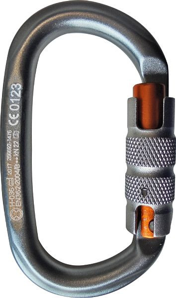 Skylotec karabijnhaak met draaisluiting OVALOY TW, aluminium, ovaal, 22 kN, executie: op productkaart, H-036-PK