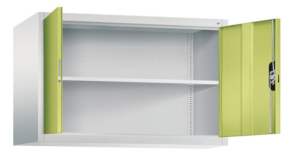 C+P opbouwkast Acurado, H790xB1200xD500mm, kleur: lichtgrijs / viridine groen, verzonken handgreep, 9485-000 S10182