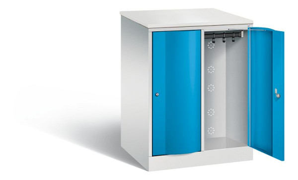 C+P XL lockerkast Resisto, H1077xB772xD640mm, kleur: lichtgrijs/lichtblauw, 8271-273 S10052