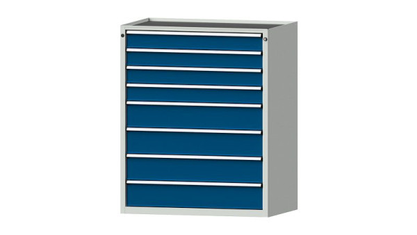 ANKE werkbanken ladekast, model 4008 V, 1060 x 675 x 1280 mm, RAL 7035/5010, kuip, 611.514