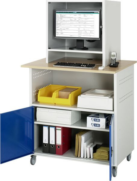 RAU computertafel - model 1022, B1100 x D800 x H1860 mm, 07-1022M5F.11