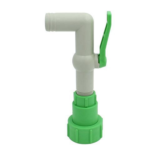 DENIOS IBC kogelkraan van PVC, 1, met wartelmoer S60x6/62mm, verpakking: 3 stuks, 311435