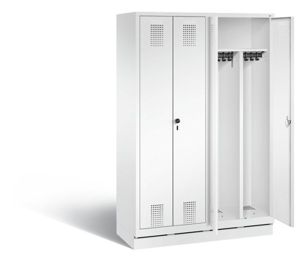 C+P zwart wit kastje Evolo, H1800xB1190xD500mm, kleur: verkeerswit, 48022-40 S10250