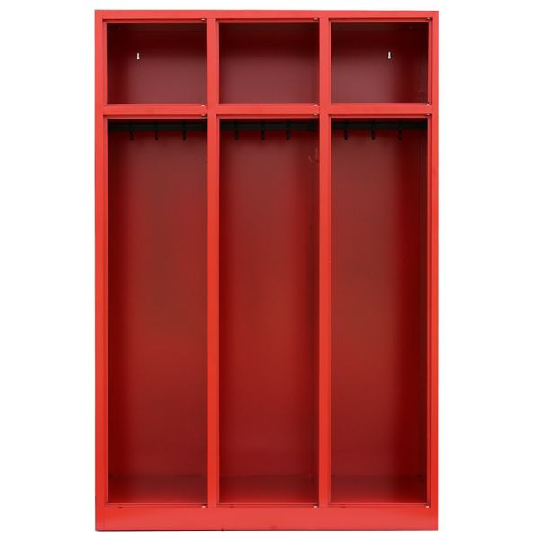 Lüllmann XL brandweerkast, 3 compartimenten, 1800 x 1185 x 500 mm, vuurrood, 515830