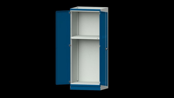 ANKE werkbanken basiskast modulair kastsysteem, model 103, 865 x 720 x 2200 mm, lege behuizing met deuren, RAL 7035/5010, 631.107