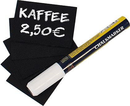 Contacto schrijfbord, zwart DIN A8 set van 20, 7666/008