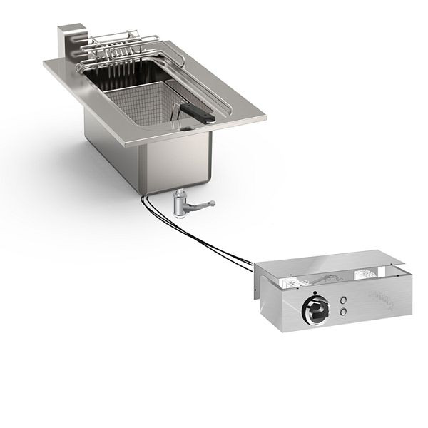 Gastro-Inox drop-in friteuse 10 liter 7,5 kW, 40 cm met aansluitdoos, 160.516