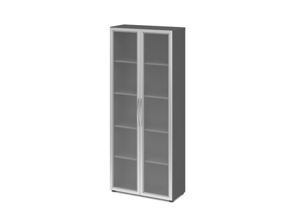 Hammerbacher vitrinekast 5OH 34, 6cm diep BM grafiet, V4200/G/S/BM