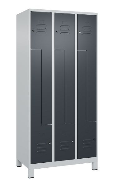 C+P Z-Spind Classic PLUS, C Z-Spind, Classic PLUS, voeten, 6 vakken, 1950x900x500mm, 7035/7016, cilindersloten, 080013-306 S10023