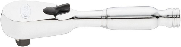 VIGOR omschakelbare ratel met fijne tanden, extra korte uitvoering, massief vierkant 6,3 mm (1/4 inch), 95 mm, V4944-XS
