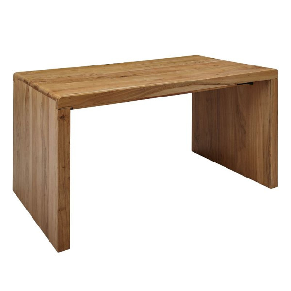 Wohnling bureau BOHA massief acaciahout 140 cm breed echt houten designplank landelijke stijl, WL1.468