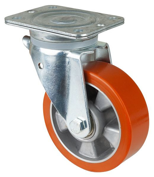 BS Rollen Zwaarlastwiel, wielbreedte 50 mm, wiel-Ø 150 mm, draagvermogen 550 kg, polyurethaan gegoten 95 Shore A, aluminium, kogellagers, N100.B90.154