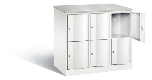 C+P XL lockerkast Resisto, H1077xB1148xD640mm, kleur: verkeerswit, 8472-373 S10102