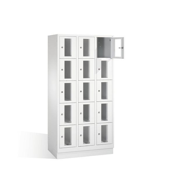 C+P lockerkast Classic, H1800xB900xD500mm, kleur: lichtgrijs, 8020A305 S10000