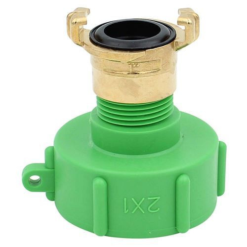 DENIOS IBC adapter, binnendraad S60x6 naar 1 snelkoppeling vrouwelijk, verpakking: 3 stuks, 311449