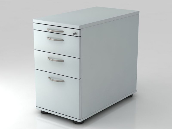 Hammerbacher stabak 80cm, 2 laden, 1 HR, slot, beugelgreep grijs, 42,8x72-76x80 cm, 1/3/3/6 HE, VSC40/5/5/BM