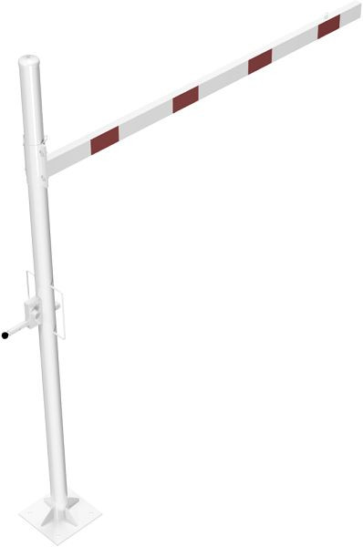 Schakehoogtebegrenzer, draaibaar om in beton te zetten, dwarsbuislengte: 2500 mm, met driehoekslot, voor plugbevestiging, 417_251FBP