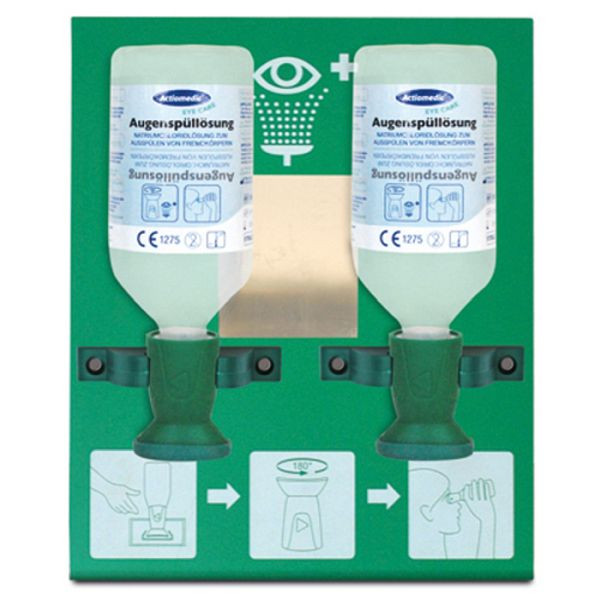 Stein HGS oogspoelstation -Dubbel-, 1x 500 ml natriumchloride-oplossing, 0,9% +, 1x 250 ml BioPhos®74, 25390