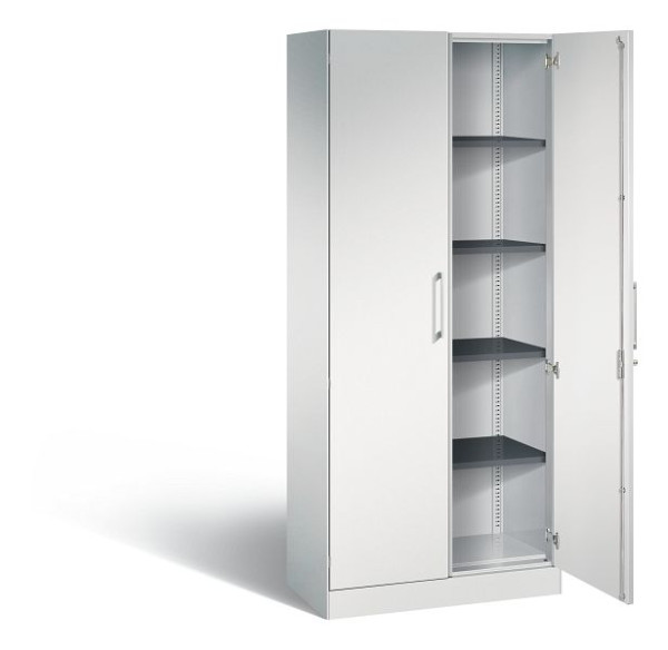 C+P vleugeldeurkast Asisto, H1980xB800xD435mm, kleur: lichtgrijs, beugelgreep, 5 FH, 141003-000 S10005