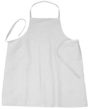 Contacto schort met slabbetje, wit 90 cm, 6553/094