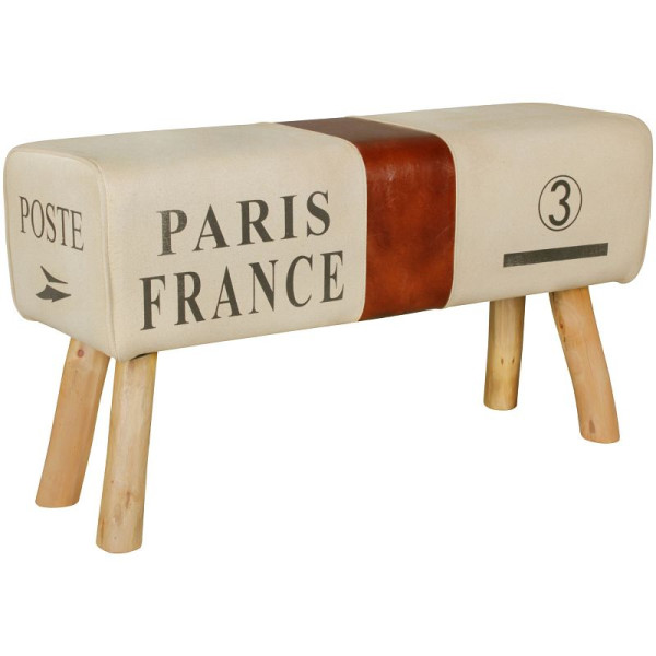 Wohnling Design Turnbockbank CANVAS Bruin 91 x 51 x 30 cm, WL5.104
