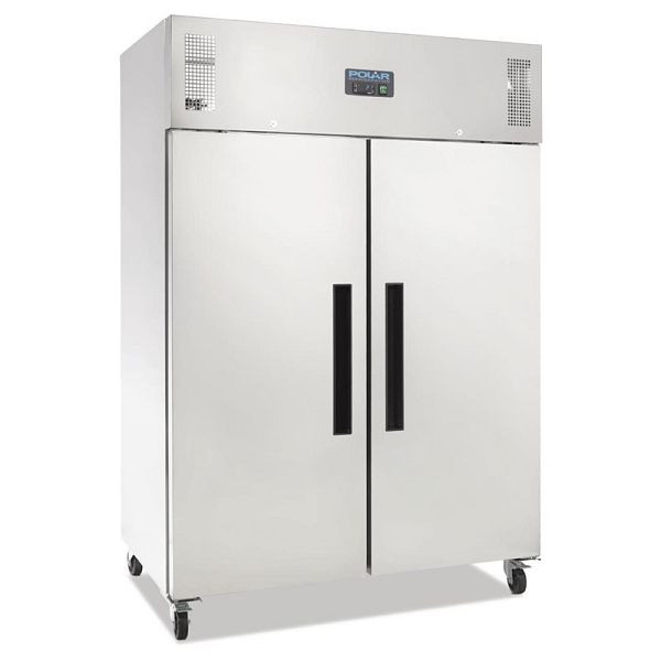 Polar tweedeurs koelkast RVS 1200L, G594