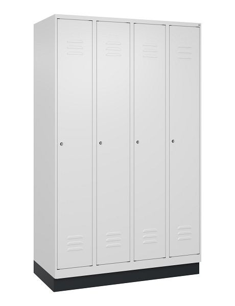 C+P luierkluis Classic PLUS, onderbouw, 4 vakken, 1950x1200x500mm, 9016/9016, cilindersloten, 080020-40 S10029