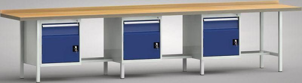 KLW standaard werkbank - 4000 x 700 x 840 mm L x D x H, WS551N-4000M40-E1681