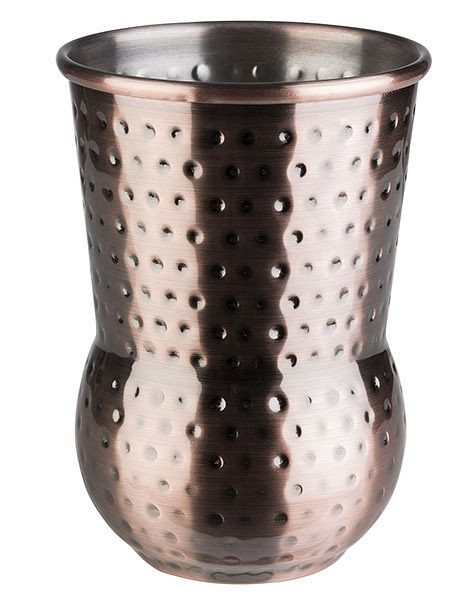 APS mok -JULEP MUG-, Ø 8 cm, hoogte: 11,5 cm, roestvrij staal, antiek koperlook, gehamerd oppervlak, inhoud: 0,4 liter, 93336