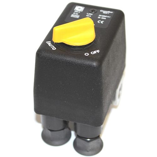 AEROTEC drukschakelaar MDR1 - geel - 230 V - 10 bar - 1/4 inch IT - 3 ex. 1/4 inch IT, 9063204