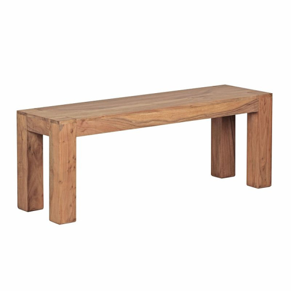 Wohnling eetkamerbank MUMBAI massief acaciahout 120 x 45 x 35 cm, natuurproduct in landhuisstijl, WL1.465