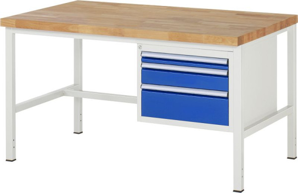 RAU werkbank serie 8000 - model 8126, B1500 x D900 x H840-1040 mm, systeemonderstel B1495 x D850 x H800-1000 mm, 03-8126A1-159B4H.11