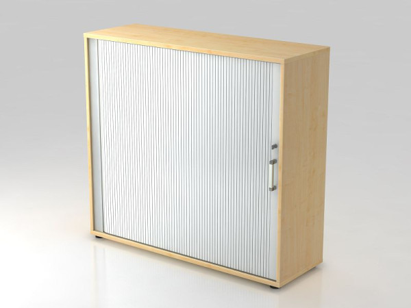 Hammerbacher rolluikkast horizontaal, 3OH 120cm chroomgreep esdoorn/zilver, 120x40x110 cm (BxDxH), V1733S/3/S/CE