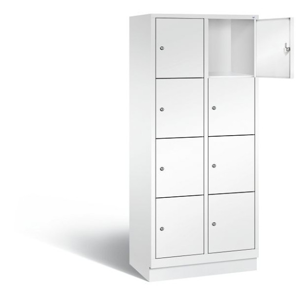 C+P lockerkast Evolo, H1800xW810xD500mm, kleur: verkeerswit, 48020-224 S10173