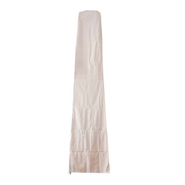 Mendler beschermhoes 370cm voor 5x5m XXL marktparaplu HWC-D20, hoes met rits, creme, 68384