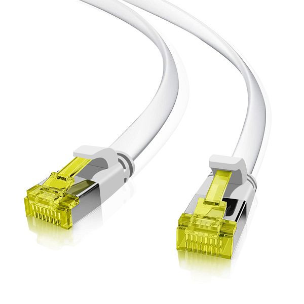 Helos ultraplatte patchkabel U/FTP Cat 6a wit 2,0m, 205257