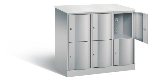 C+P XL lockerkast Resisto, H1077xB1148xD640mm, kleur: wit aluminium, 8472-373 S10086