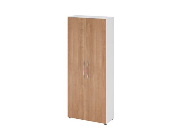Hammerbacher kast 5OH 34, 6cm diep BM wit/walnoot, V4100/W/N/BM
