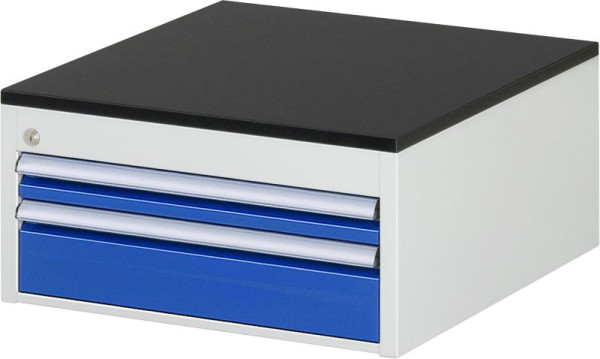 RAU ladekast serie 7000, B580 x D650 x H280 mm, werkblad voorzien van melamineharscoating, laden: 1xH60, 1xH120mm, 13-L1.1A-M.11