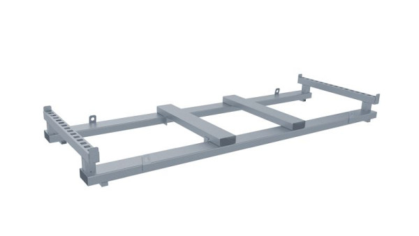 Schakenopslag- en transporttraverse type L voor bouwhekken, gegalvaniseerde staalconstructie voor 30 bouwhekken, 3,50 m lang, 3B213