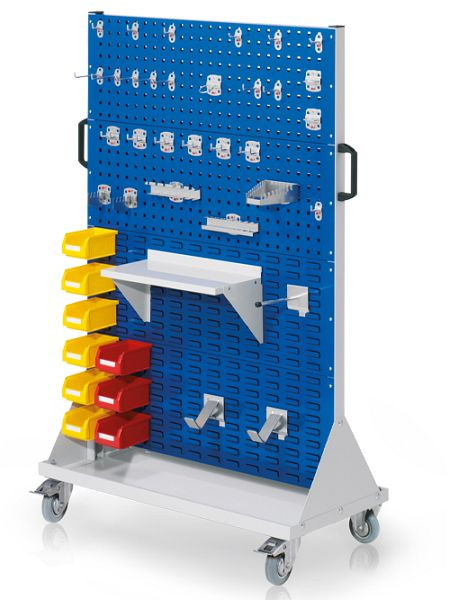 Bedrunka+Hirth RasterMobil® trolley - maat 4, afmetingen: 1000 x 500 x 1580 mm, 1 x gereedschapshouder assortiment, 28 stuks, 04.41.3916