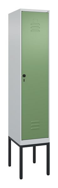 C+P luierkluis Classic PLUS met middenwand, frame, 2120x400x500mm, 7035/6011, veiligheidsdraaigrendel, 0800307-12F S10006