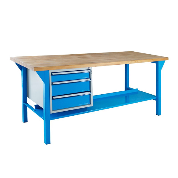 ADB werkbank met 3 laden, H 850 x D 750 x L1500 mm, 42705