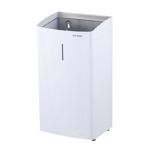 Air Wolf afvalbak met 27 liter inhoud, Alpha-serie, H x B x D: 500 x 265 x 200 mm, wit roestvrij staal, 60-114